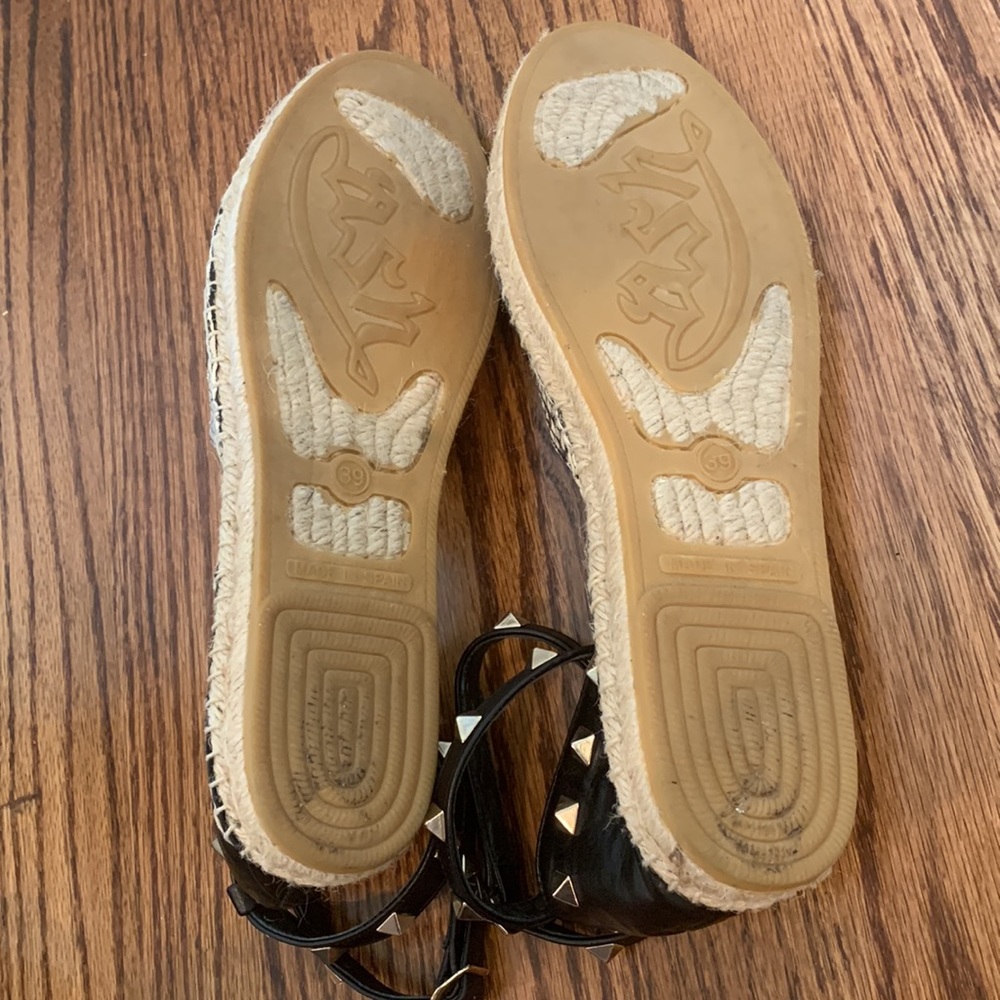 Ash Zania Snake Embossed Espadrille Sandals in Roccia, Sz 39 - Picture 9 of 13